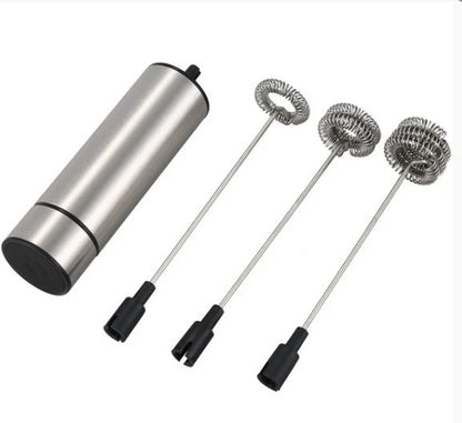 Electric Stainless Steel Milk Frother Hand Mixer