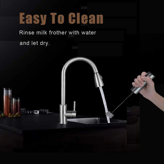 Electric Stainless Steel Milk Frother Hand Mixer